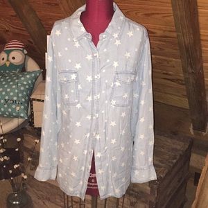 Lane Bryant denim style blouse